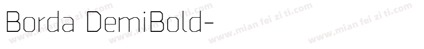 Borda DemiBold字体转换